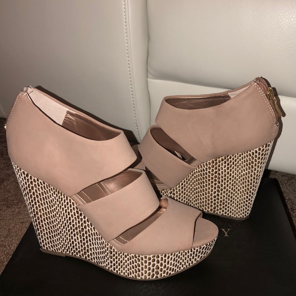 Tan Wedges by Sole Society